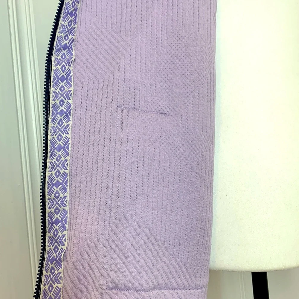 Geometrical lavender, navy and light grey quilted jacket - Picture 7 of 7